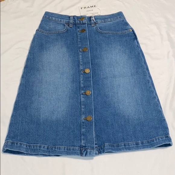 FRAME DENIM VINTAGE BOOT SKIRT Sz 23 - Picture 4 of 9